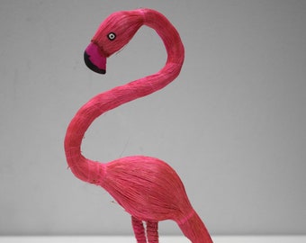 Pink Flamingo Sisal Bird Kenya Africa Home Decor Flamingo Bird