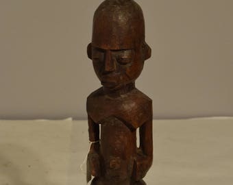 African Male Lobi Fetish Wood Statue Burkina Faso