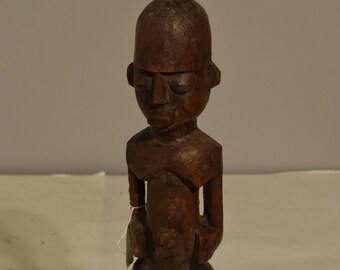 African Male Lobi Fetish Wood Statue Burkina Faso