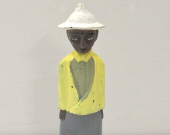 African Statue Colonial Figure West Africa