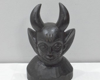 African Yoruba Crest Carved Helmet Mask