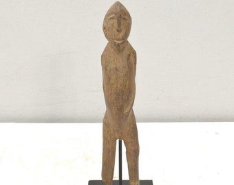 African Lobi Tribe Wood Male Fetish Statue Burkina Faso