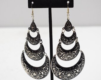 Earrings India Black Tier Earrings