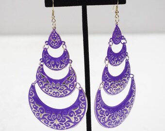 Earrings India Purple Tier Earrings