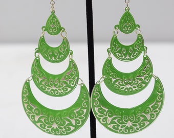 Earrings India Green Tier Earrings