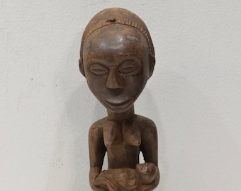 African Statue Luba Tribe Hemba Femal Child Statue Congo