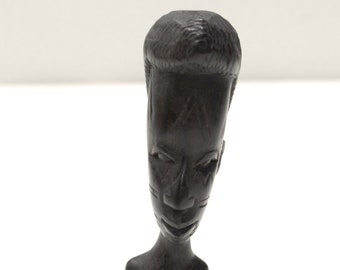 African Statue Makonde Tribe Blackwood Carved Sculpture Tanzania