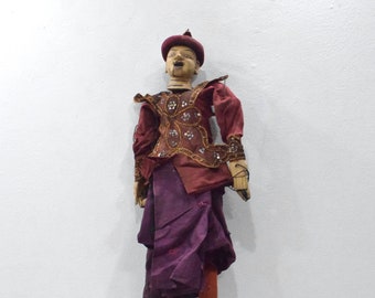 Puppet Marionette Wood Doll Burmese Folk Art Puppet