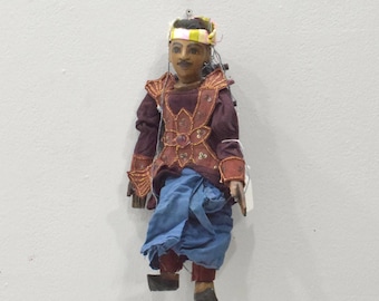 Puppet Marionette Wood Burmese Puppet Folk Art