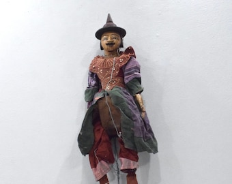 Puppet Marionette Wood Doll Burmese Folk Art Puppet