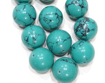 Beads Chinese Stabilized Turquoise Beads 19-20mm