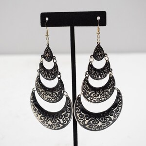 Oorbellen India Black Tier-oorbellen