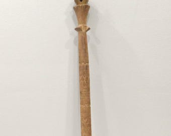 African Tent Post Tuareg Tribe Carved Engraved Wood Tent Post