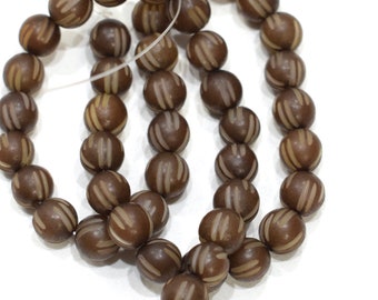 Beads Philippine Brown Carved Buri Nut Beads