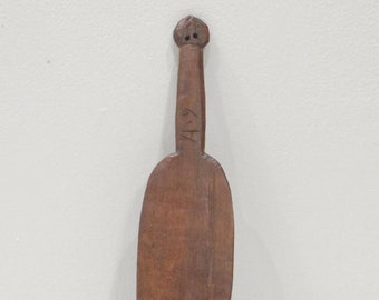 Papua New Guinea Sago Stir Stick Wood Carved Karem River