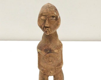 African Lobi Tribe Wood Female Fetish Statue Burkina Faso