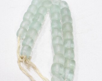 Beads Recycled Clear Oval Glass 13mm