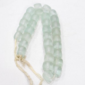 Beads Recycled Clear Oval Glass 13mm