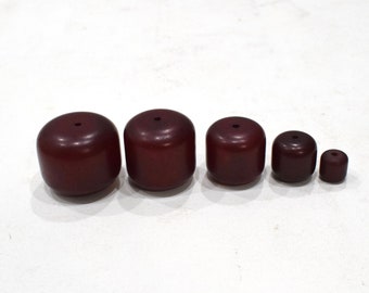 Beads Dark Red Round Copal Amber Beads 38mm - 13mm
