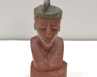 African Folk Art Bust Makonde Tribe Tanzania