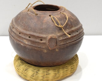 African Clay Storage Pot Lobi Burkina Faso