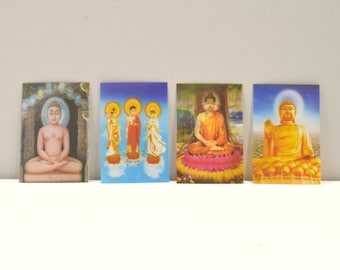 Hindu Buddha Hologram Print Set of 4