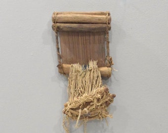 African Baule Tribe Traditional Weaving Loom