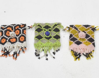 Indonesian 3 Assorted Beaded Pouches