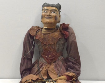 Burmese Puppet Folk Art Puppet Life Size Marionettes Wood Festivals Dolls