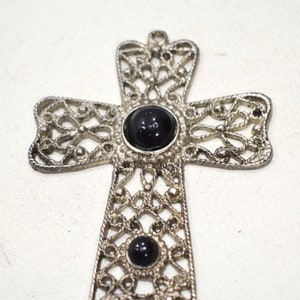 Beads Silver Filigree Large Cross 4 3/4&quot;