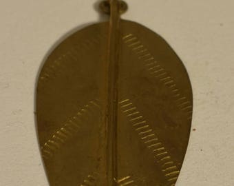 Pendant African Old Turkana Brass Spear 80mm