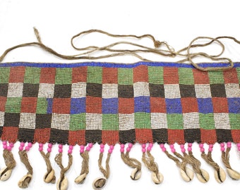 African Old Beaded Kirdi Modesty Sex Apron