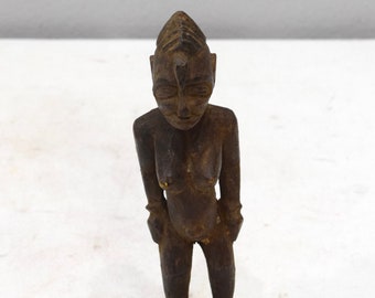 African Statue Senufo Tribe Femal Fetish Wood Statue