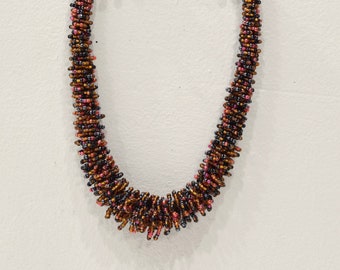 Necklace Indonesian Beaded Multi Color  Loop Necklace