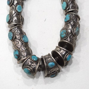 Tibetan Sterling Silver Turquoise Necklace