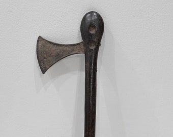 African Kuba Ceremonial Wood Axe DRC