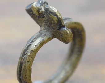 Ring African Cast Bronze Fertility Lobi Ring Burkina Faso