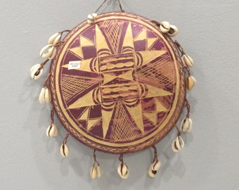 African Musical Gourd Rattle Cowrie Shells Burkina Faso