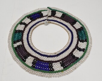 African Ndebele Tribe Colorful Beaded Collar RSA