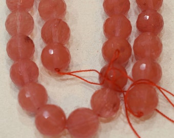 Beads Cherry Faceted Quartz Beads 12mm