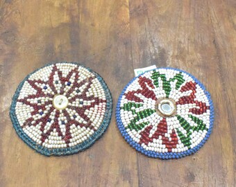 Middle Eastern Beaded Banjara Medallion Pairs