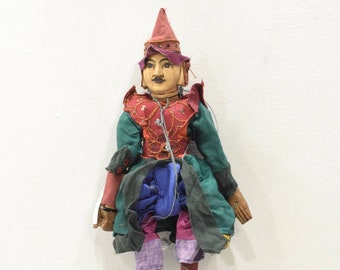 Puppet Marionette Wood Burmese Puppet Folk Art
