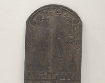 Indonesian Wood Carved Temple Plaque