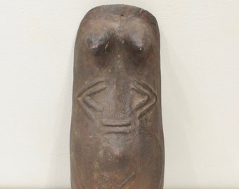 African Mask Makonde Tribe Clay Body Initiation Mask
