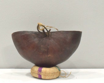 African Gourd GogoTribal Food  Bowl Vessel