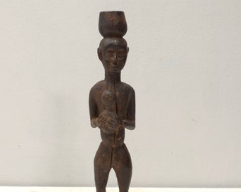 African Statue Lobi Tribe Wood Statue 13"