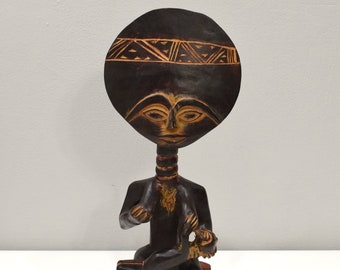 African Ashanti Figure Ghana Large Akua'bua Mother Doll