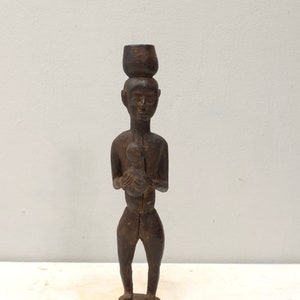 African Statue Lobi Tribe Wood Statue 13&quot;