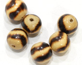 Beads Philippine Wood Animal Print Beads