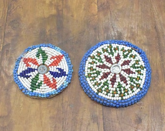 Middle Eastern Beaded Banjara Medallion Pairs